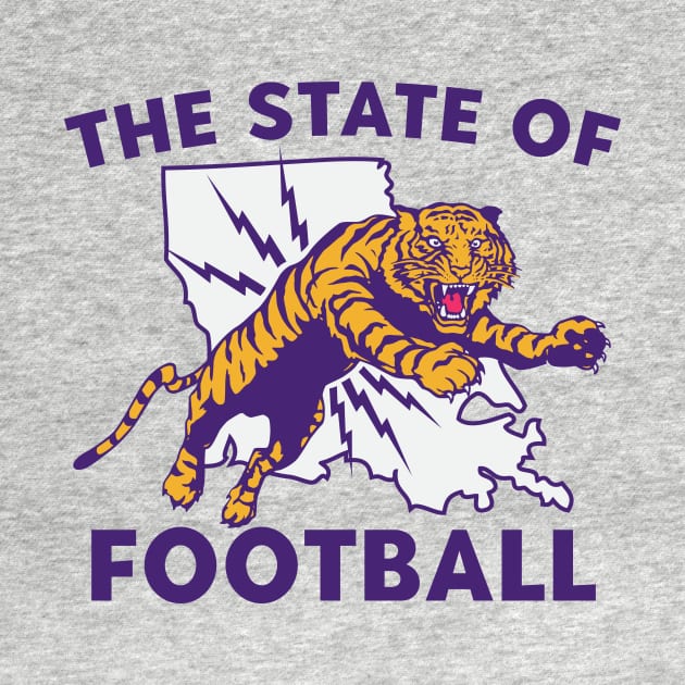 The State of Football // Vintage Tiger Purple and Gold by SLAG_Creative